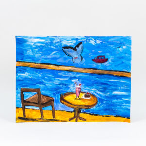 Raffle: "Sea with a Whale and a Boat" by Kevin L.