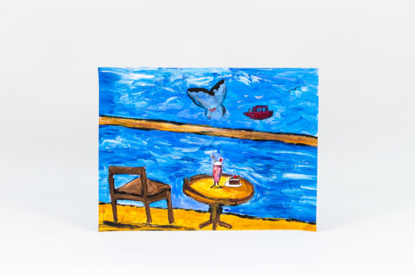 Raffle: "Sea with a Whale and a Boat" by Kevin L.