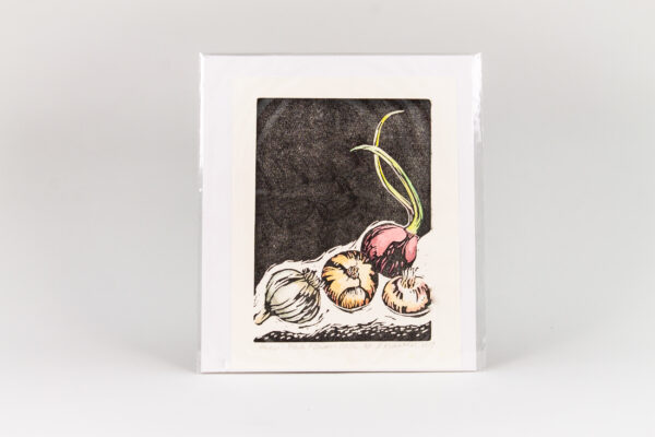 Raffle: "Farmer’s Market Onions and Garlic" by Ann Rosenthal '68